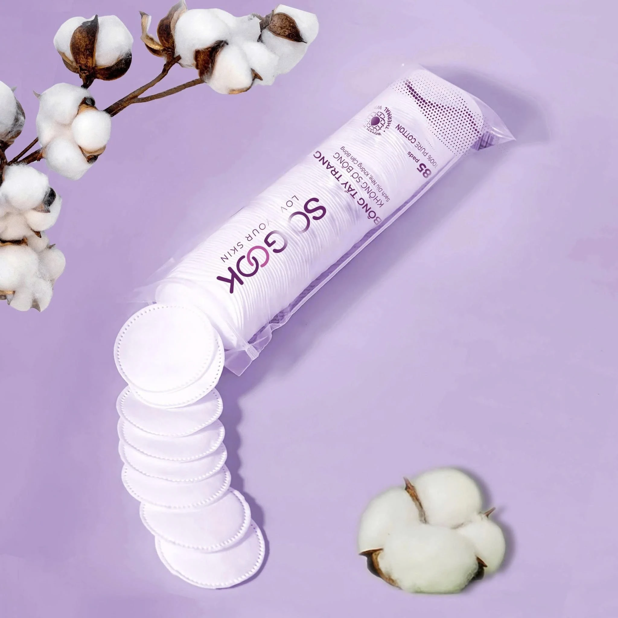 Bông tẩy trang SO GOOK - 85 miếng